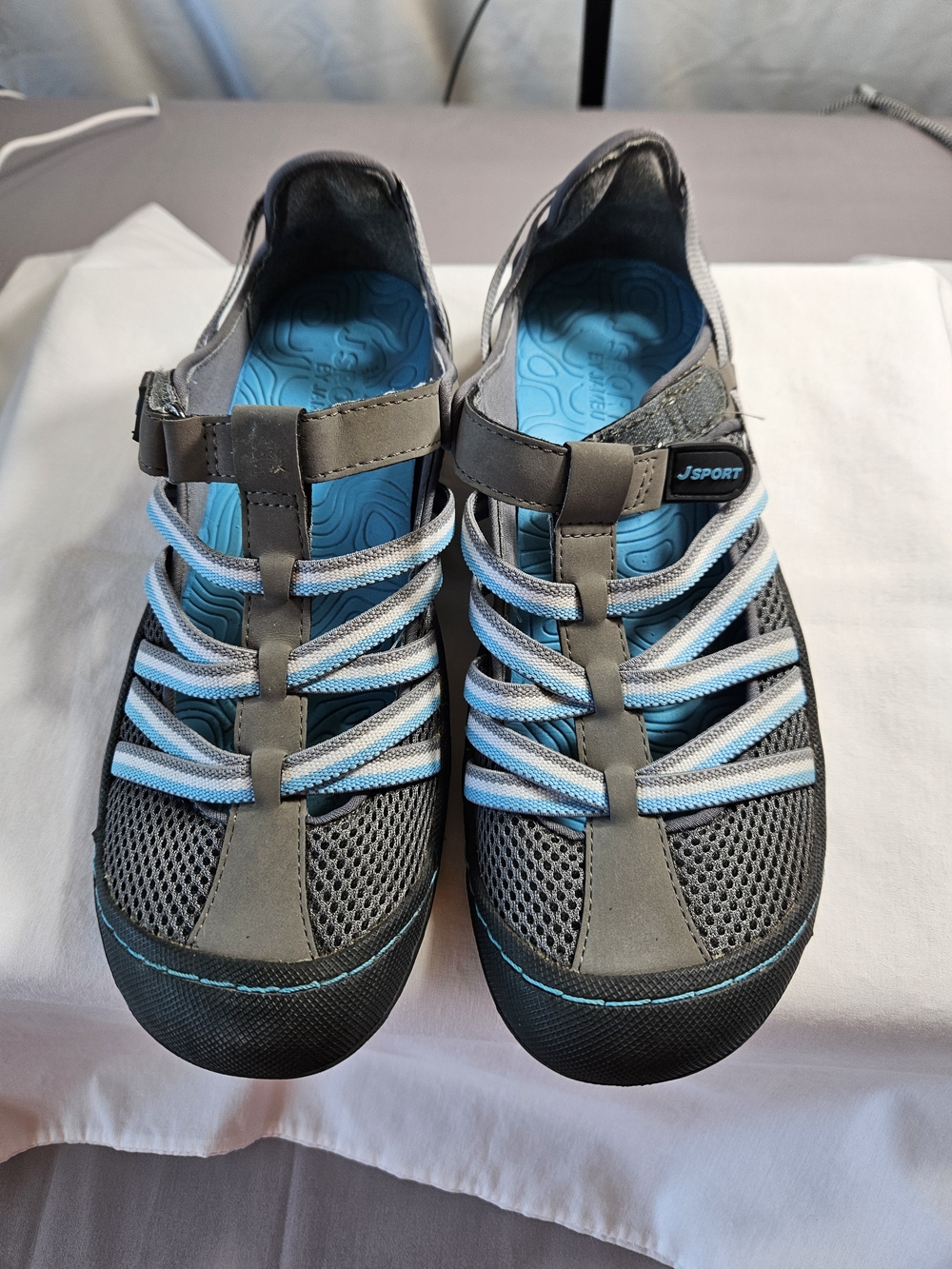 Jsport Jambu Gray and Blue Active Sandals with Comfort For Women  Size 6.5 M